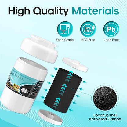ICEPURE PRO RWF0600AH NSF/ANSI 401 NSF/ANSI 53 Certified Replacement For GE MWF Refrigerator Water Filter, MWFINT, MWFA, HDX FMG-1, GSE25GSHECSS, 46-9991, GSH25JSDDSS, GSHS6LGBBHSS, PC75009, 4PACK