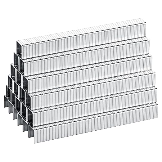 meite T-50 Staples, 1/2 Inch Heavy Duty Staples for Staple Gun, Galvanized 20 Gauge 3/8 Inch Crown Staple for Upholstery, Construction, Furniture (1 Case)
