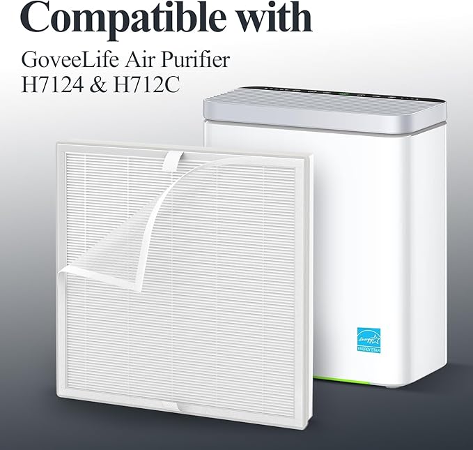 2-Pack H7124 Replacement Filter for GoveeLife H7124 & H712C Smart Purifiers, Part # H7124-RF and H712C-RF