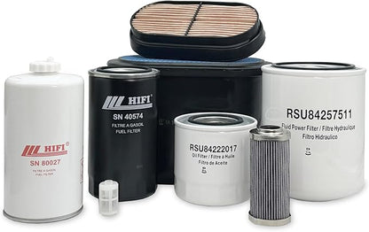 HERO Maintenance Filter Kit For New Holland WORKMASTER 75 Compact Tractor Filters Compatible With OEM 87037984 87037985 5096729 84534796 84348882 84328598 5194879 48188218 Tier 4B (2018-2020)