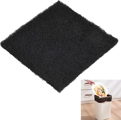 Activated Carbon for Compost Bins, Square 8x8x0.5 cm, Replaceable Compost Bin Insert for Control, Long Lasting Air Purifying Filter, Natural Carbon