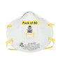 3M Particulate Respirator 8210V with Cool Flow Valve, Pack of 80, NIOSH APPROVED, Disposable, Smoke, Grinding, Sanding, Sawing, Sweeping, Woodworking, Dust