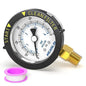 MEANLIN MEASURE 0~60Psi Stainless Steel Start and Clean Filter Pressure Gauge 1/4" NPT 2"FACE DIAL Waterproof for Pool Filter Pump Swimming Pool, spa, Aquarium Lower Mount with Rotatable Plastic Frame