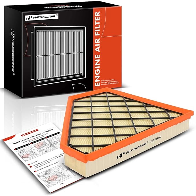 A-Premium Front Engine Air Filter Compatible with Cadillac ATS, CTS & Chevrolet Camaro, 2013-2023, 2.0L 2.5L 3.6L, Flexible Panel, Replace# 20857930