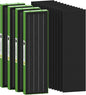 FLT4825VO Toxin Clear HEPA Replacement Compatible with AC4825 AC4300 AC4800 AC4900 AC4850, 4 True HEPA Filters & 12 Activated Carbon Pre-Filters, FLT4825VO, Black/Green