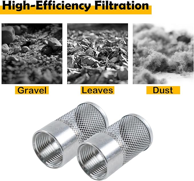 Dia Hose Inlet Suction Strainer Filter, Stainless Steel Water Pump Filter for Garden Irrigation, High Pressure Water Pump, Sprayer & Plumbing Systems (2Pcs 30mm)