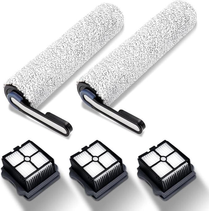 【NOT Universal】【S5 Only】Replacement Parts for Tineco Floor One S5 / S5 Blue / S5 Pro / S5 Pro 2 Wireless Wet Dry Vacuum Cleaner | 3 Filters 2 Brush Roll for Tineco S5 Vacuums