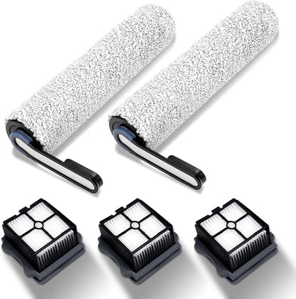 【NOT Universal】【S5 Only】Replacement Parts for Tineco Floor One S5 / S5 Blue / S5 Pro / S5 Pro 2 Wireless Wet Dry Vacuum Cleaner | 3 Filters 2 Brush Roll for Tineco S5 Vacuums
