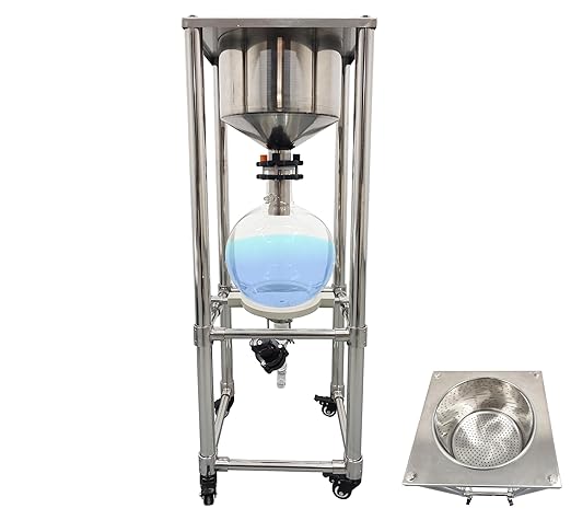 INTSUPERMAI 10L Buchner Funnel Filtering Kit, with 10L Vacuum Flask, Stainless Steel Frame, Negative Pressure Filtration, Lab Vacuum Suction Filter for Liquid-Liquid Extraction