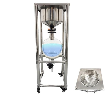 INTSUPERMAI 10L Buchner Funnel Filtering Kit, with 10L Vacuum Flask, Stainless Steel Frame, Negative Pressure Filtration, Lab Vacuum Suction Filter for Liquid-Liquid Extraction