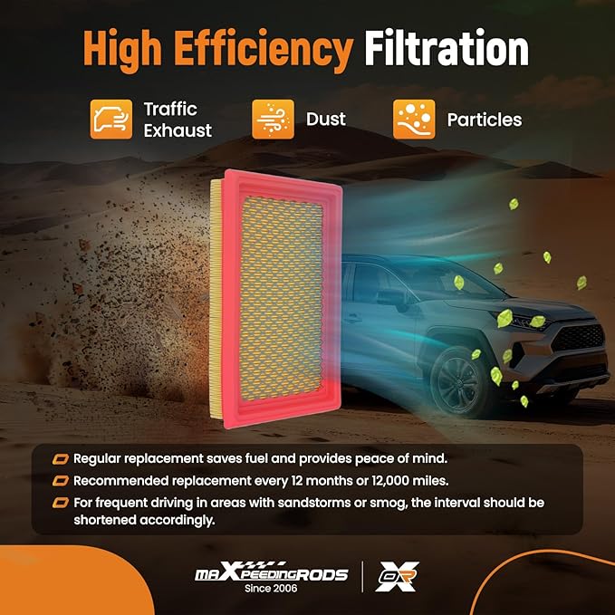 maXpeedingrods CA6900 Engine Air Filter Fit for INFINITI Q50 Q60 Q70 Q70L QX70 FX37 FX50 M56 FX35 2011-2023, for Nissan Sentra Juke Rogue Select Rogue 2007-2019, Replacement for AF7823, A1257C