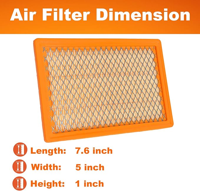 0E9371AS Air Filter for Gene-rac 410cc 530cc 8kW & 11kW Post 2013 Evolution Series V-Twin Engine Generators - 2 Pieces