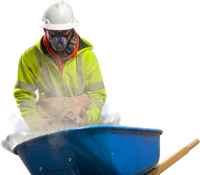 GVS SPR457 Elipse P100 Dust Half Mask Respirator with replaceable and reusable filters included, blue, m/l size