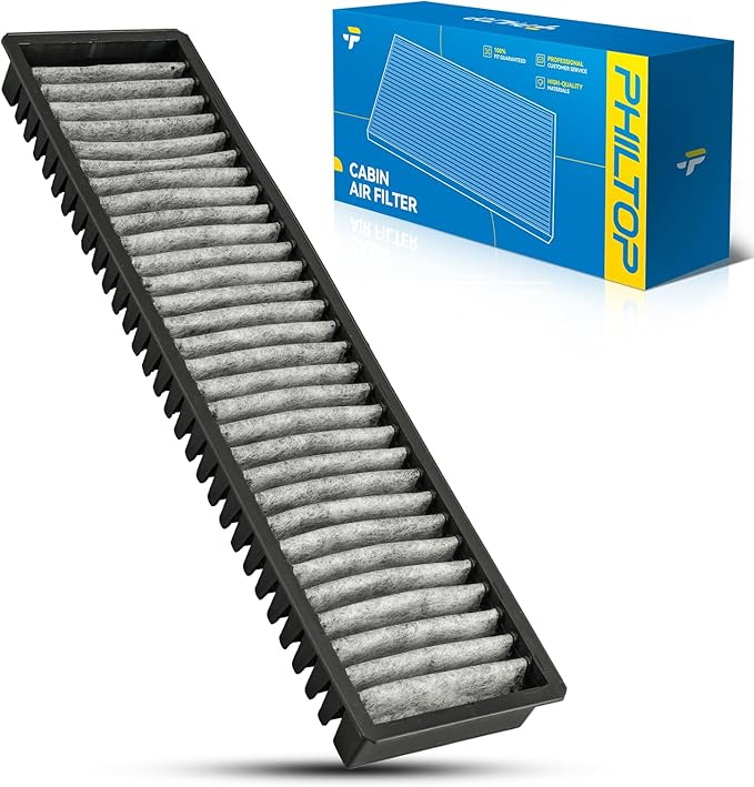PHILTOP Cabin Air Filter w/Activated Carbon, Compatible with CF9594A Mini Cooper 2002, 2003, 2004, 2005, 2006, 2007, 2008, Premium Activated Carbon Filter Up Dust Pollen Odor