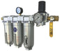 3/4" NPT Industrial (4-Stage) Moisture Removing Particulate Filter and Oil Removing Coalescing Filter and Desiccant Air Dryer and Air Pressure Regulator