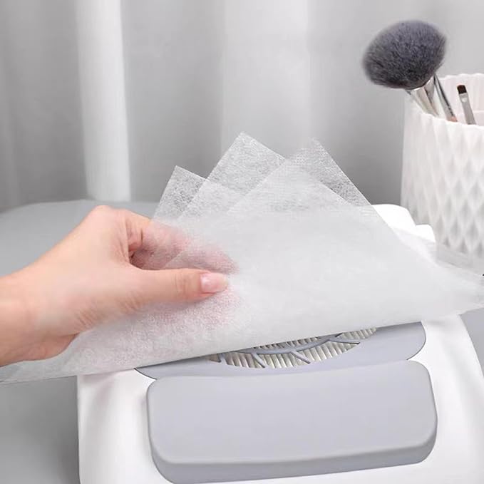 200 Sheets Nail Dust Collector Filter Paper Disposable Nail Dust Filters for Most of Nail Dust Collector Machine Nail Vacuum Dust Collector for Nail Salon Nail Supplies Accessories (white)
