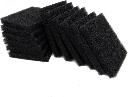 ALEGI Aquarium Bio Sponge Fitler Media, 6.28 x 5.5 x 0.78 Inch Fish Tank Filter Cartridge Filter Foam Pad Inserts for ML350 (12 Pack)