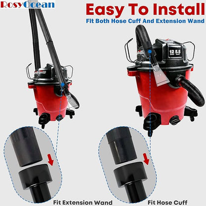 Universal Compatible with All Shop Vacs Extractor Attachment with 2-1/2" & 1-7/8" & 1-1/4" Adapters Auto Detailing Vacuum Cleaner Extraction Accessories for Upholstery & Carpet Cleaning