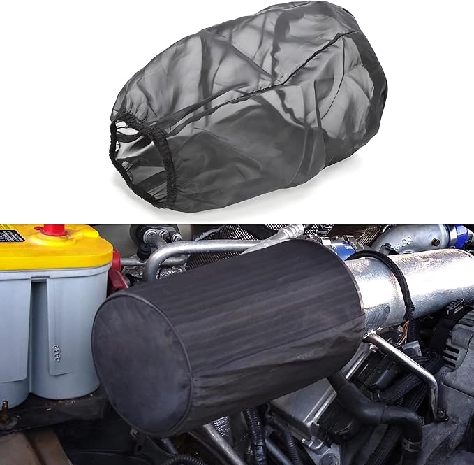 TOMALL Air Filter Wrap for Car Air Intake Filter Protective Cover Dustproof Waterproof Universal Accessories (Large)