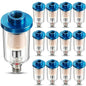 Mudder 10 Pcs Compressed Air Filter Water Oil Separator 1/4 Inch NPT Inlet and Outlet Airbrush Filter Moisture Separator for Air Line Compressor Fitting, 90 PSI