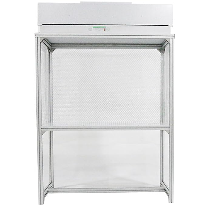 Air Flow Clean Bench Vertical Laminar Flow Hood Dust Free Room Workshop Particulate Filter with Aluminum Blade Fan 47x23x59in Working Area for Cleanliness Dust Free Work Console Desktop 110V