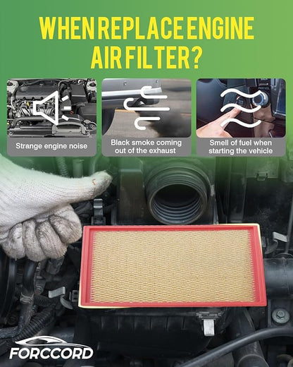 2-Pack Engine Air Filter Fits for Nissan Frontier 2020-2025 2026 (ONLY FIT 3.8L) Engine Air Filter Replacement 165469BT1A Car Accessories