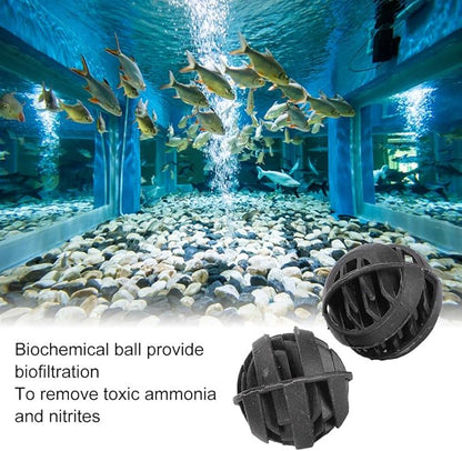 Plastic Biochemical Filter Balls, 30PCS, Durable & Recyclable, for Freshwater and Seawater Aquarium Fish Tanks Biofiltration
