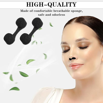 50Pcs Nose Plug Filter, Disposable Nose Filter Sponge Dust Filters for Allergies and Dust for Women Men Sunless Spray Tanning Outdoor DustConstruction Areas (Black)