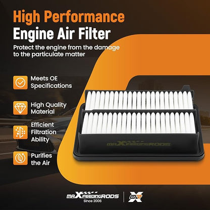 maXpeedingrods 172206MAJ01 Engine Air Filter for Honda Accord Hybrid 2023 2024 2025 2.0L, CR-V CRV Hybrid 2023-2025 2.0L, Automotive Replacement Air Filters for LX3763, WA10124