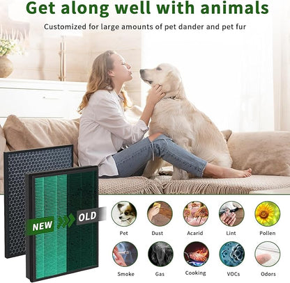BioGS 2.0 Filter Kit Compatible with Rabbit Air BioGS 2.0 Ultra Quiet Air Cleaner Purifi-er, for Model SPA-550A and SPA-625A, Includes Carbon and Filter
