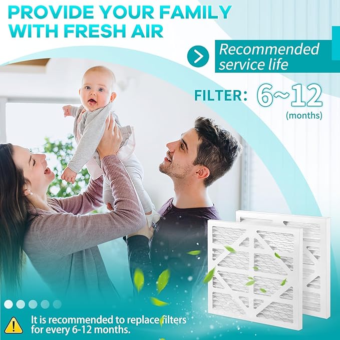 10 Pack HEPA 550 Air Filter Replacement Set Compatible with CleahShield HEPA 550 Air Scrubber and Abestorm HEPA 550 Air Scrubber MERV-13 Filter Size 13.7×14.8×0.8 in