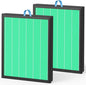 Fil-fresh Vital 100S Replacement Filter, Compatible with LEVOIT Vital 100S Air Purifier, 3-in-1 H13 True HEPA & Activated Carbon, Replace Vital 100S-RF-TX, Green, 2-Pack