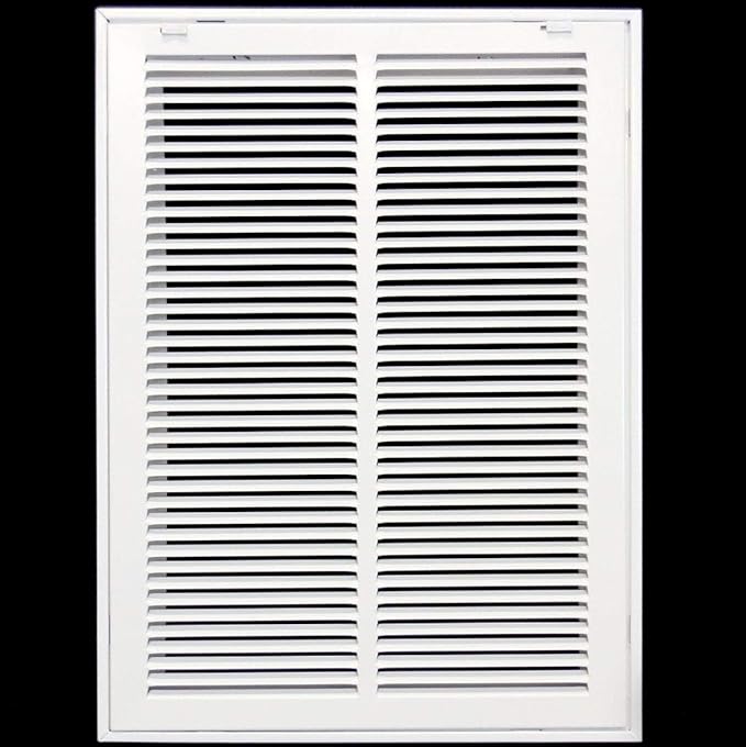 HVAC Premium 14 x 18 Duct Opening Steel Return Air Filter Grille, for 1-inch Filter, Removable Door, Flat Stamped HVAC Vent Cover Grille, Outer Dimensions 16.5 x 20.5