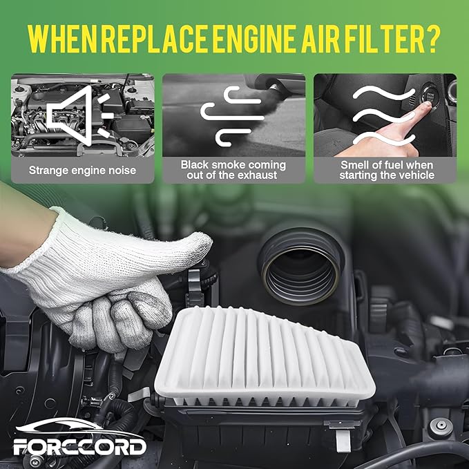 Cabin & Engine Air Filter Fit for Toyota Camry 2007-2011, Rav4 2006-2012, Avalon 2005-2011, Corolla 2009-2011, Lexus ES350 2007-2012 Activated Carbon Cabin Filter Replace#CF10285 CA10169