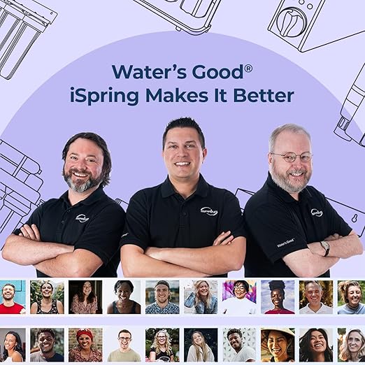 iSpring 3-Stage Whole House Water Filter System, SGS-Tested to Remove Up to 99% PFAS, Reduces Scale, Heavy Metals, Corrosion, Lead, Chlorine, 10” x 4.5” Filters, 1” NPT Ports, Model: WGB31B-PFKDS