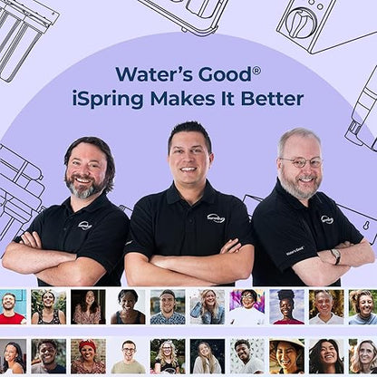 iSpring 3-Stage Whole House Water Filter System, SGS-Tested to Remove Up to 99% PFAS, Reduces Scale, Heavy Metals, Corrosion, Lead, Chlorine, 10” x 4.5” Filters, 1” NPT Ports, Model: WGB31B-PFKDS