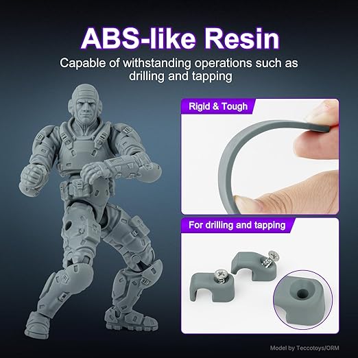 RESIONE ABS-Like 3D Printer Resin: Tough74 V2 3D Printing Resin with No Precipitation & Stable Printing - Wear-Resistant, Scratch-Resistant, Wide Compatibility with LCD/DLP 3D Printers