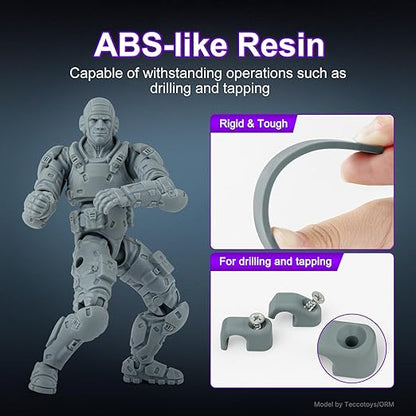 RESIONE ABS-Like 3D Printer Resin: Tough74 V2 3D Printing Resin with No Precipitation & Stable Printing - Wear-Resistant, Scratch-Resistant, Wide Compatibility with LCD/DLP 3D Printers