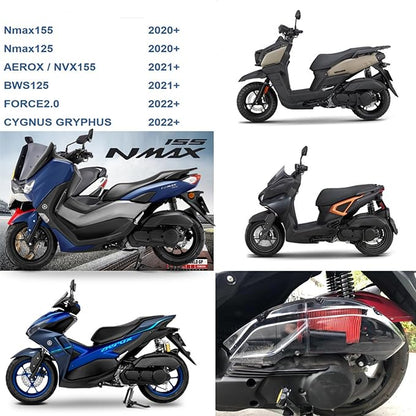 Motorcycle Air Filter Guard Cover Engine Air Filter Protective Decoration Cap Waterproof Dustproof Cover for Y-AM-AHA Nmax155 Nmax125 BWS125 AEROX NVX155 CYGNUS GRYPHUS FORCE2.0 2020-2024 Clear