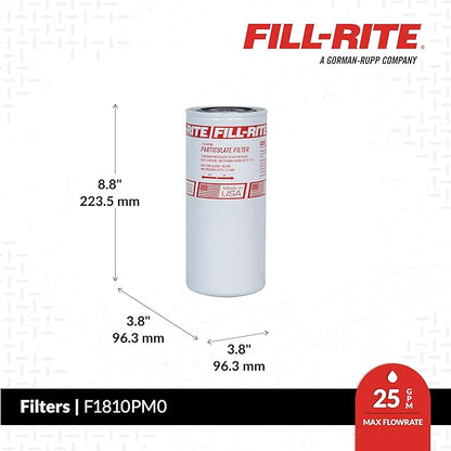 Fill-Rite F1810PM0 3/4" 18 GPM (68 LPM) 10 Micron Particulate Spin-On Fuel Filter