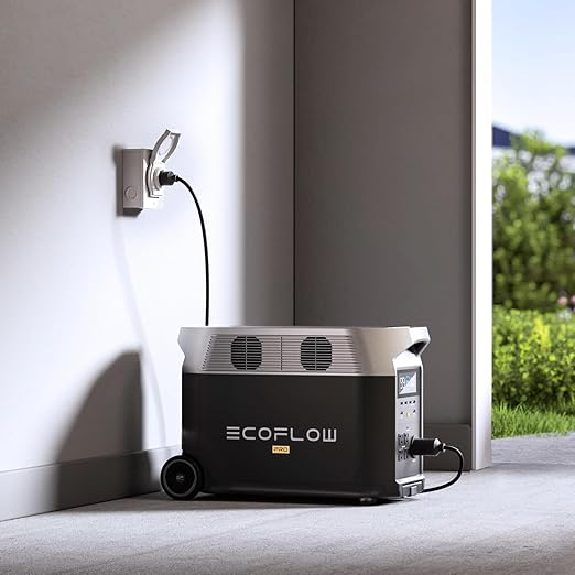 EF ECOFLOW Portable Power Station 3600Wh DELTA Pro with Bag, 2.7H to Full Charge, 5 AC Outlets, 3600W, 120V Lifepo4 Power Station with Expandable Capacity, Solar Generator for Home Use, Blackout, RV