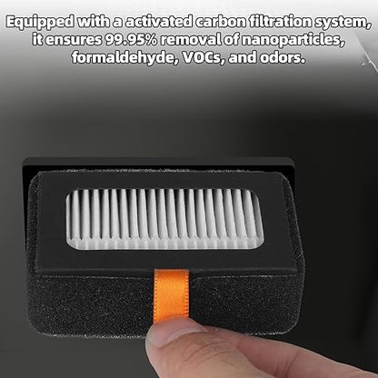 2pcs 3D Printer Air Filters with Cleaning Brush, Activated Carbon Combo Air Filter Replacement Practical 3D Printer Accessories for Bambu Lab X1/P1 Series