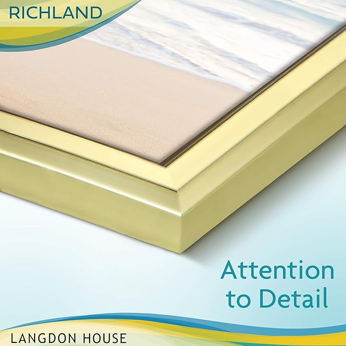 Langdon House 4x6 Picture Frames Set (Gold, 6 Pack) Distinguished Edging for Classic Style, Richland Collection
