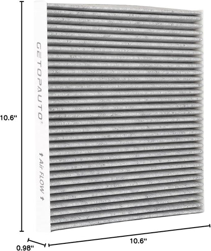 P609422 cabin air filter with Activated Carbon Compatible with Freightliner Cascadia, Columbia,and Coronado Replaces AF26235, PA4857, P609422, wix 24318, CAF24003, PA10181(set of 4)