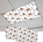 2 Pack Fluorescent Light Cover, Sand Camel Light Covers for Ceiling Lights, Vintage Farmhouse Desert Animals Camel Magnetic Lights Filters Ceiling Shade for Classroom/Office - 4 x 2 Feet