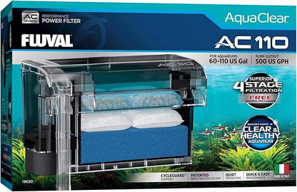 Fluval - Clear for AC70/AC110 Power Filter, 10.8 oz / 310 g, 2-Pack – Improves Fish Health, for Use in Freshwater & Saltwater Aquariums