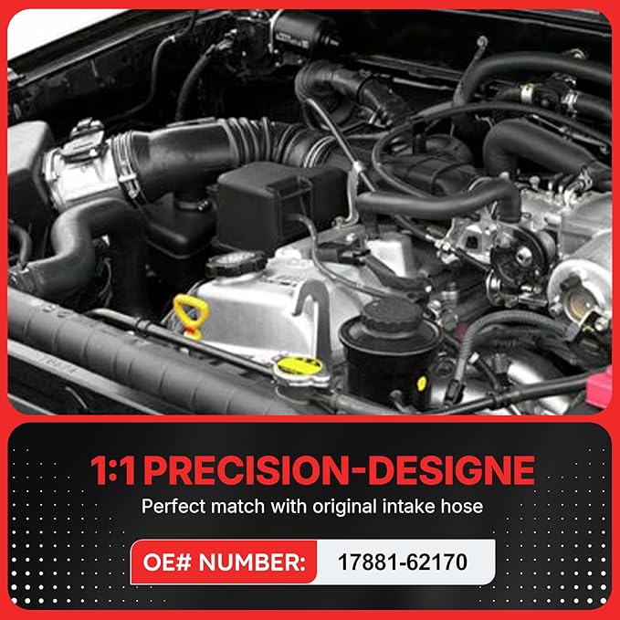 1788162170 Air Cleaner Intake Hose Tube Intake Boot for 2001 2002 2003 2004 Toyota Tacoma V6 3.4L Gas 17881-62170