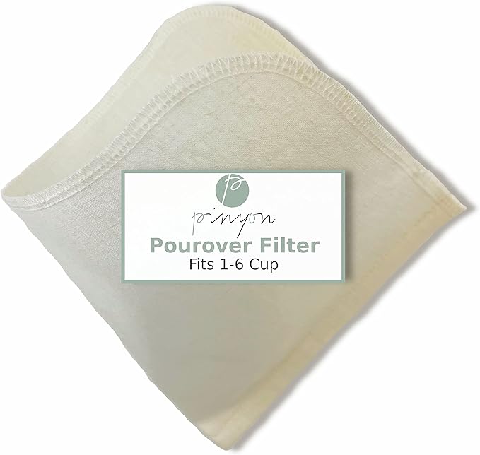 Pour Over Reusable Cloth Coffee Filter - Made in Canada of Hemp and Organic Cotton - Zero Waste, Eco-Friendly.