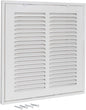 EZ-FLO 14 x 14 Inch (Duct Opening) Return Air Vent Cover for Wall or Ceiling, Solid Steel Return Air Filter Grille, HVAC Vent Cover, White, 61653