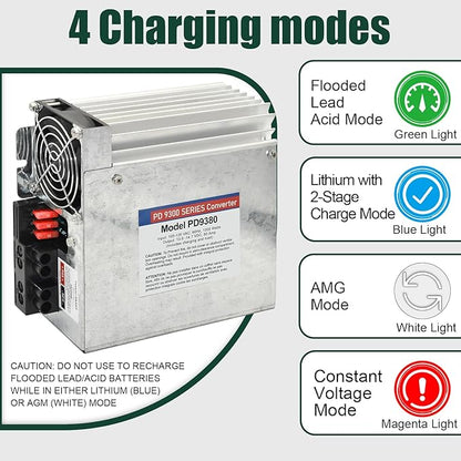 PD9380 Power Converter replacement-9300 Series Converter,80Amp 120V to 12V RV Converter Charger for RV Camper Caravans Trailer Battery,1300W
